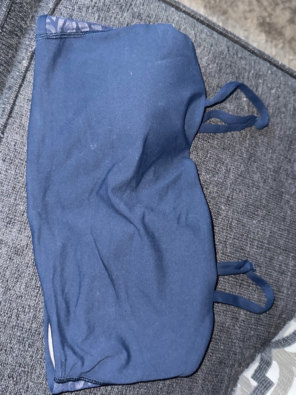 Lululemon paisley lace back and Navy Blue Bandeau yoga Bralette D/dd